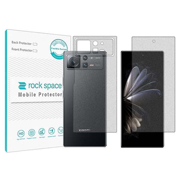 گلس صفحه نمایش و پشت گوشی شیائومی Mix Fold 2 مدل نانو هیدروژل مات برند راک اسپیس کدSS