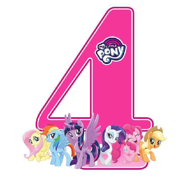 استند رومیزی مدل تولد عدد 4 طرح پونی کد 674