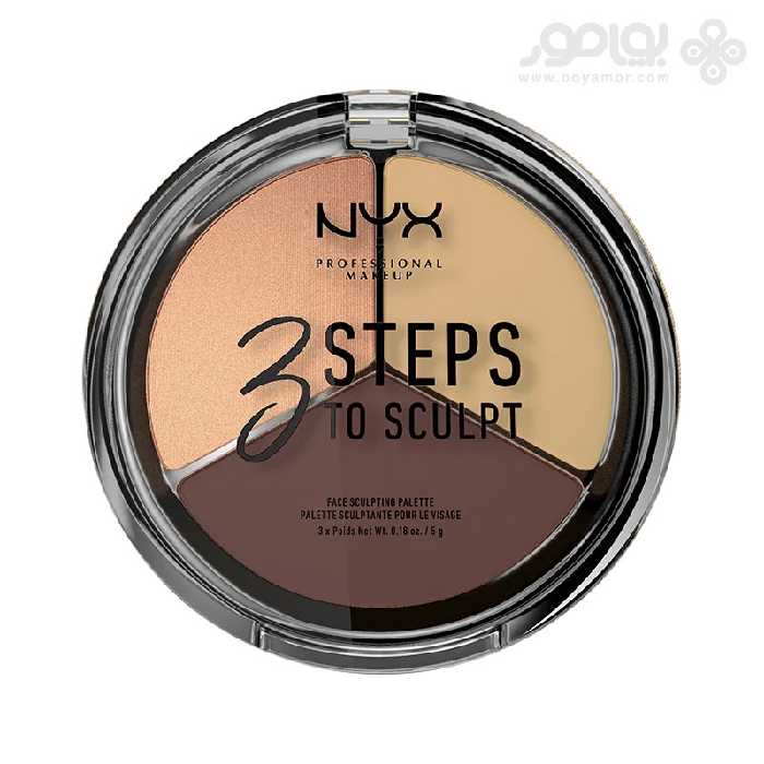 پالت کانتورینگ 3 رنگ نیکس مدل 3Steps رنگ متوسط شماره 03 (*دارای ایراد جزئی*)