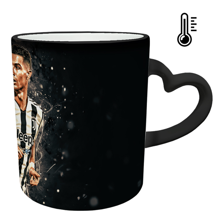 ماگ حرارتی مدل دسته قلبی طرح رونالدو کد 22