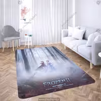 فرش چاپی طرح السا و آنا در جنگل مه آلود pk-2087a