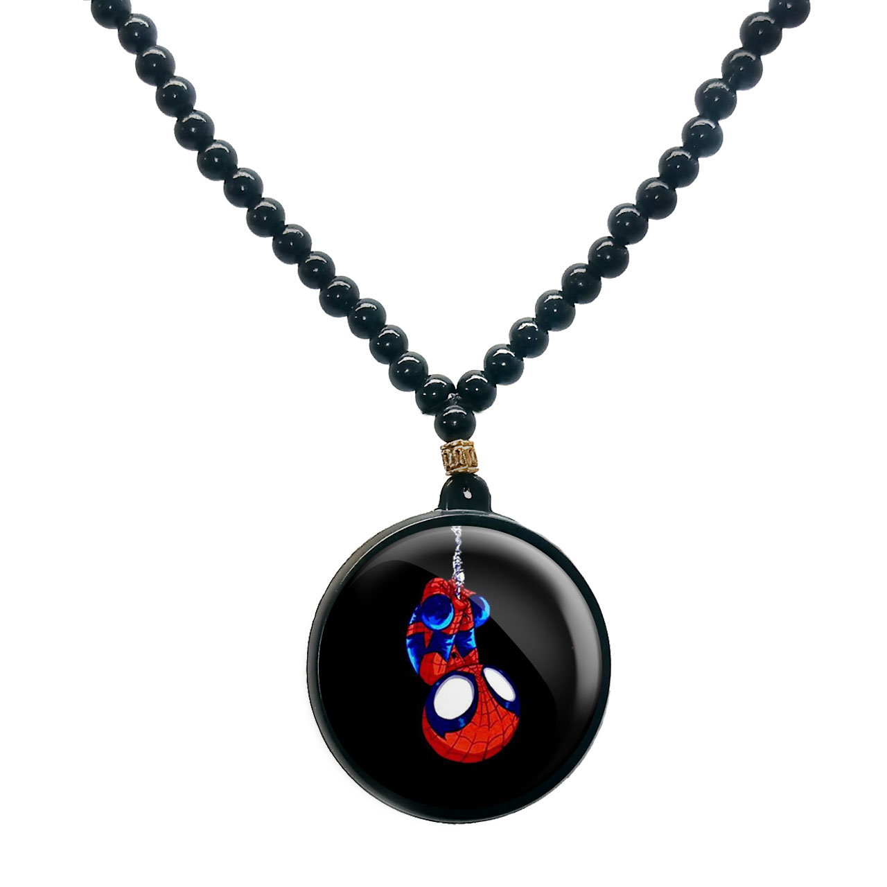 گردنبند پرمانه طرح مرد عنکبوتی کد pmd.7867 مدل دو طرفه