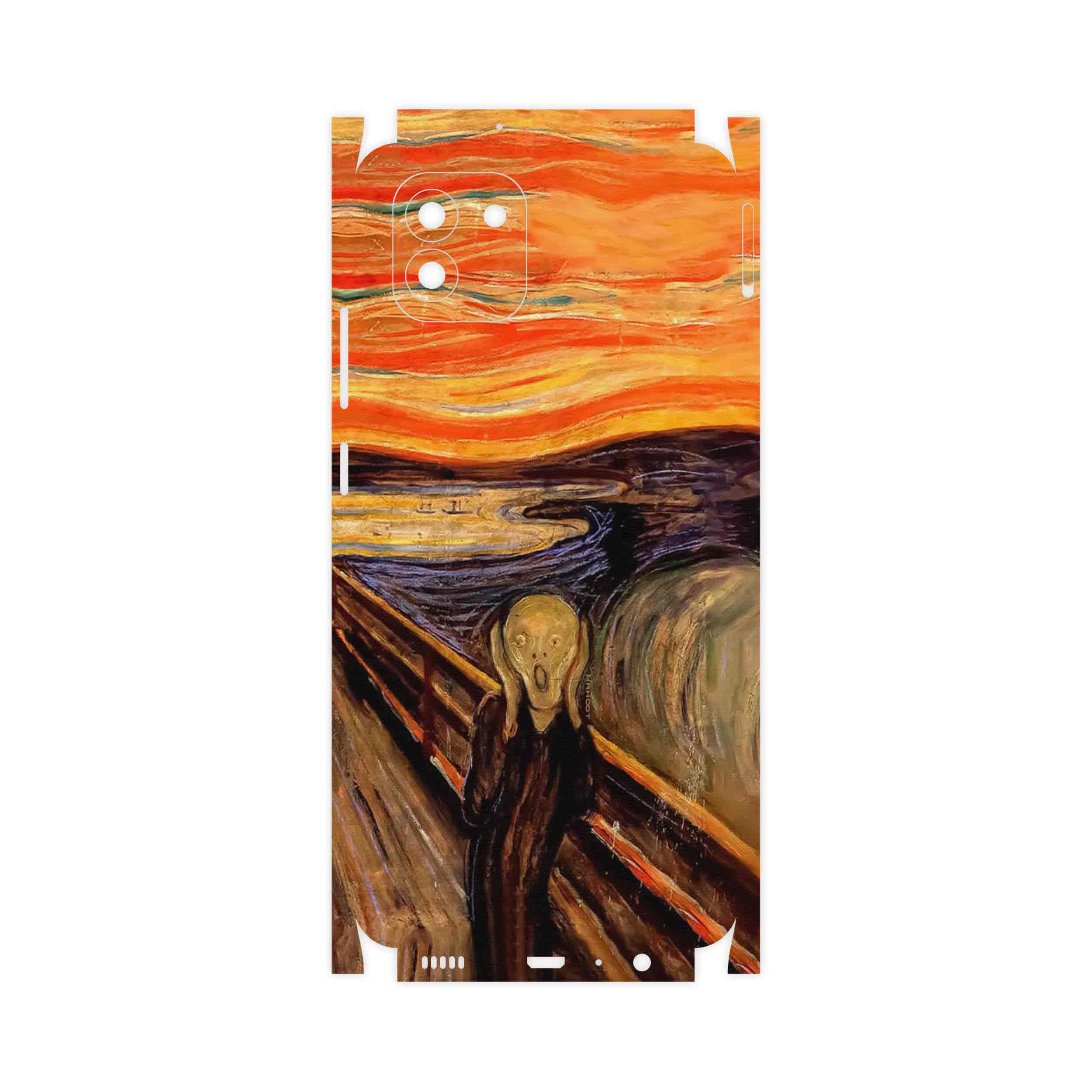 برچسب پوششی ماهوت مدل The Scream of Munch-FullSkin مناسب برای گوشی موبایل سامسونگ Galaxy A03