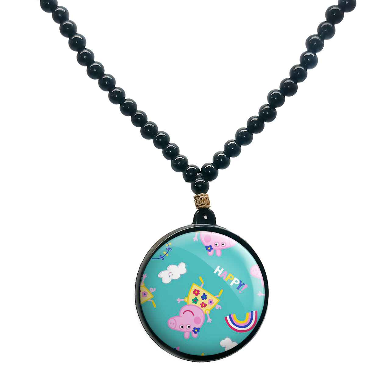 گردنبند پرمانه طرح پپاپیگ کد pmd.1233 مدل دو طرفه