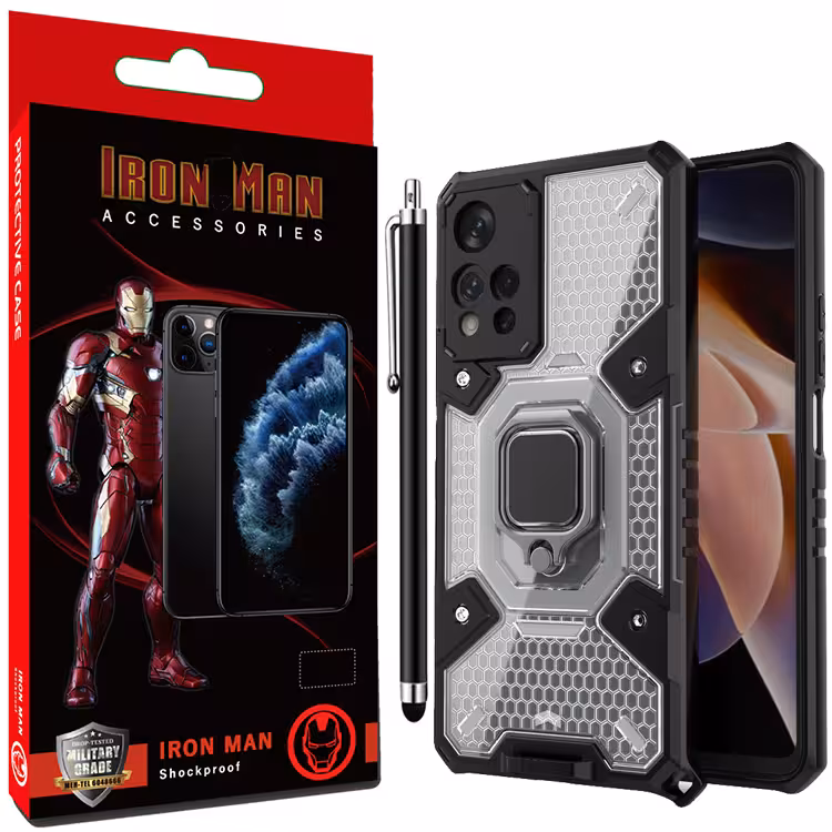 کاور آیرون من مدل Protection مناسب برای گوشی موبایل شیائومی REDMI NOTE 11 PRO به همراه قلم لمسی