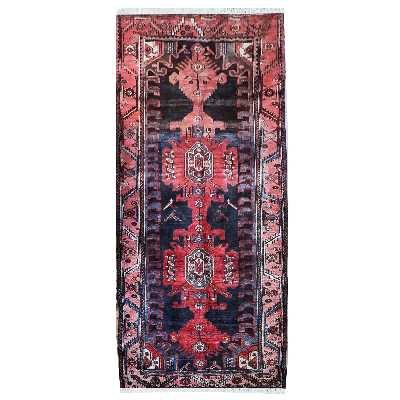 فرش قدیمی دستبافت کناره طول چهار متری مدل MG92