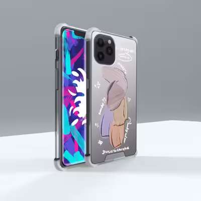 کاور لاین کینگ مدل آینه ایی نشکن طرح گواش مناسب برای گوشی موبایل اپل IPhone 13 pro Max