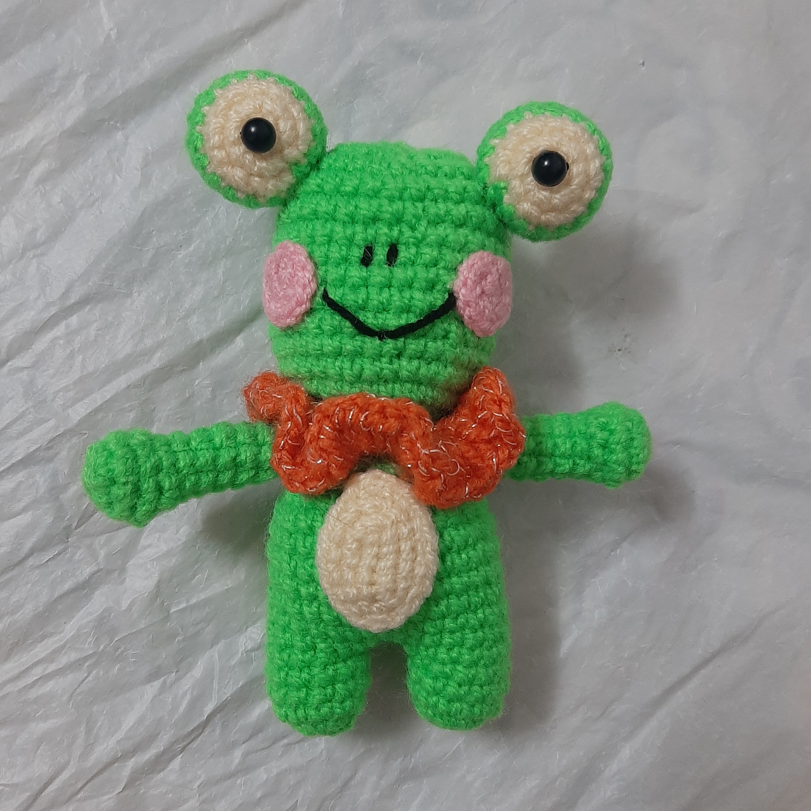 عروسک و جاکلیدی بافتنی  غورباقه 