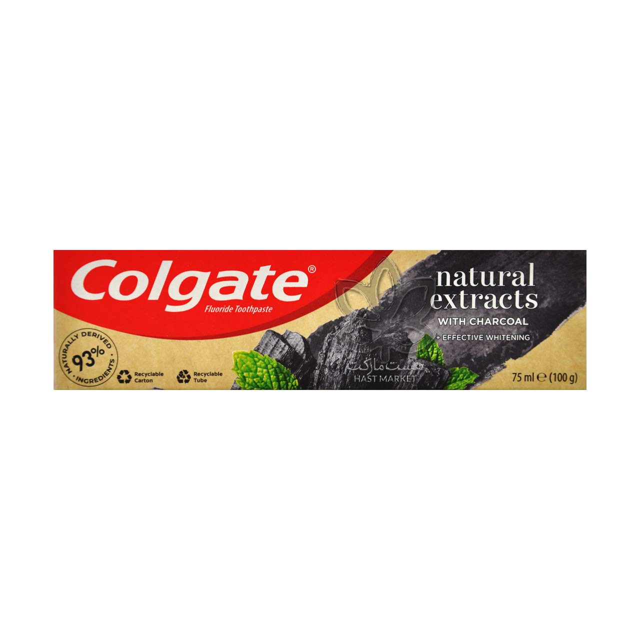 خمیر دندان سفید کننده ( با زغال فعال ) 75 میل نچرال کولگیت - colgate