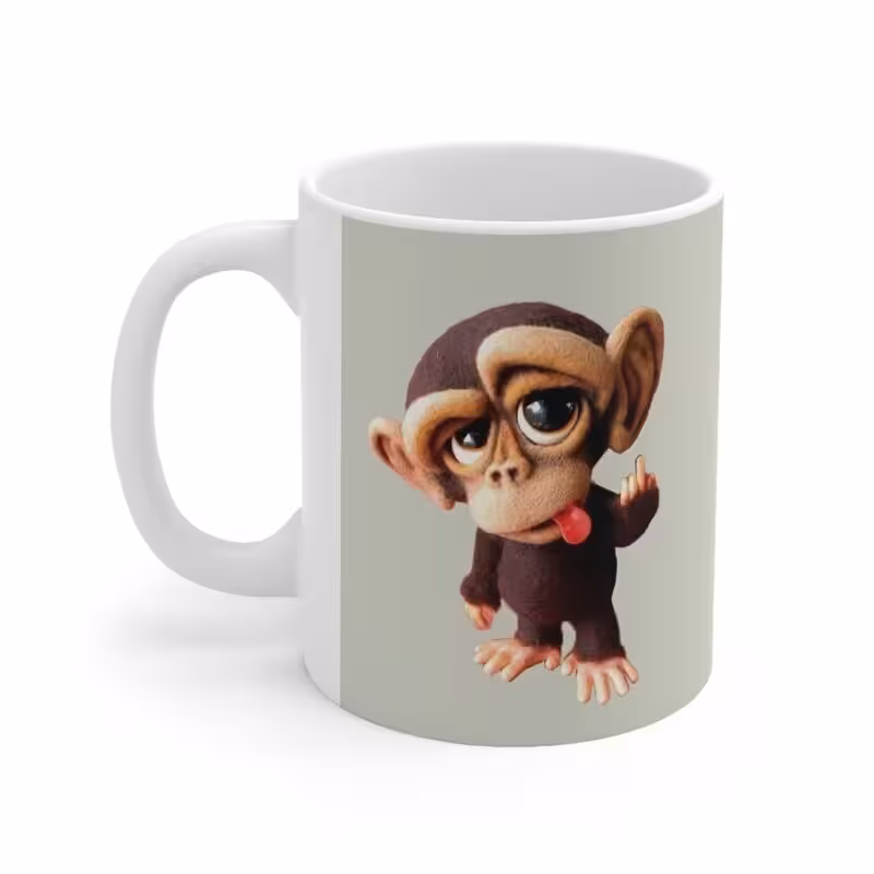 ماگ طرح میمون سه بعدی 3D Monkey مدل NM1236