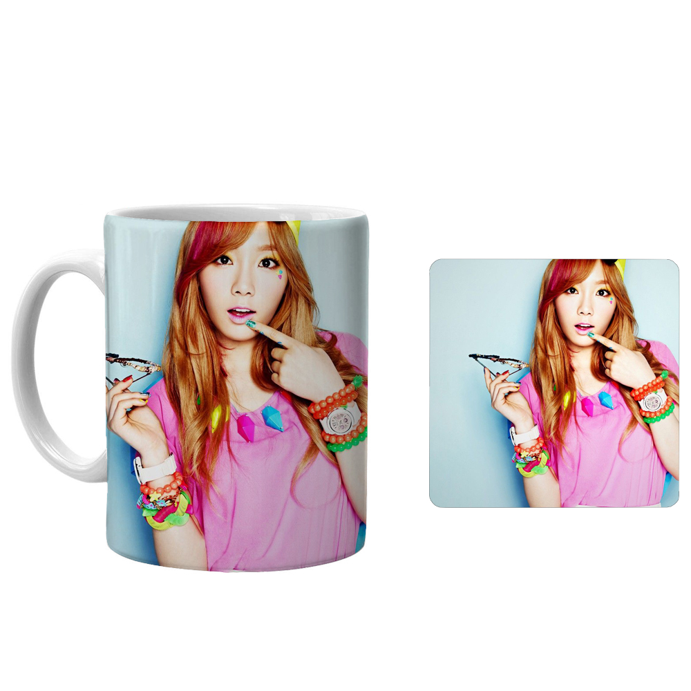 ماگ طرح گروه girls generation کد xq2 به همراه زیرلیوانی 