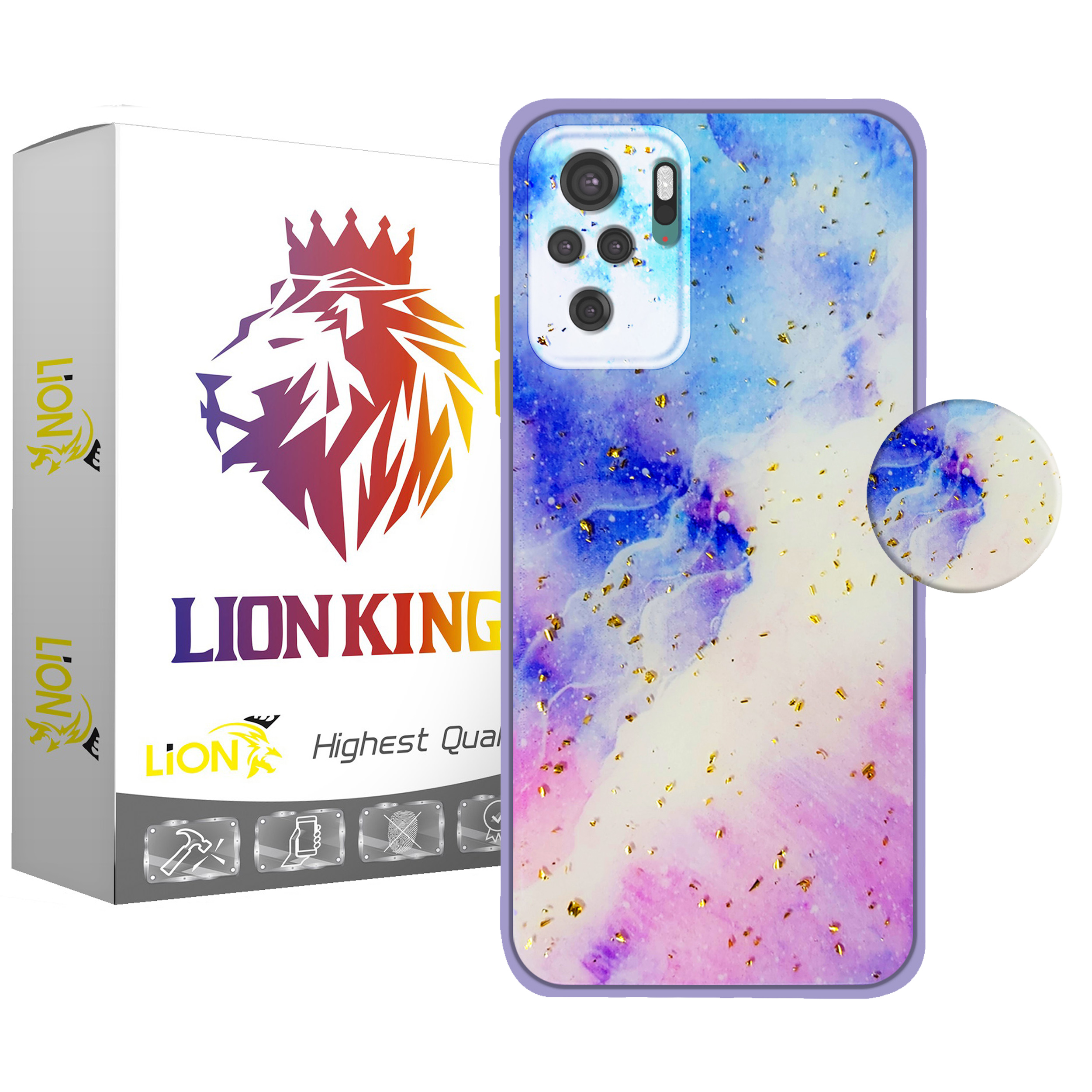  کاور لاین کینگ مدل Kahkeshaniha مناسب برای گوشی موبایل شیائومی Redmi Note10/10S به همراه پایه نگهدارنده