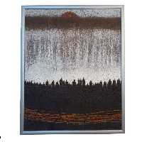 تابلو نقاشی میکس مدیا مدل انسانهای زمینی کد SHAG2