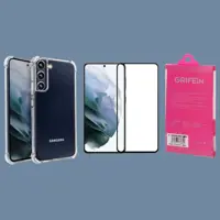 کاور گریفین مدل Simple Transparent مناسب برای گوشی موبایل سامسونگ Galaxy S22 به همراه محافظ صفحه نمایش