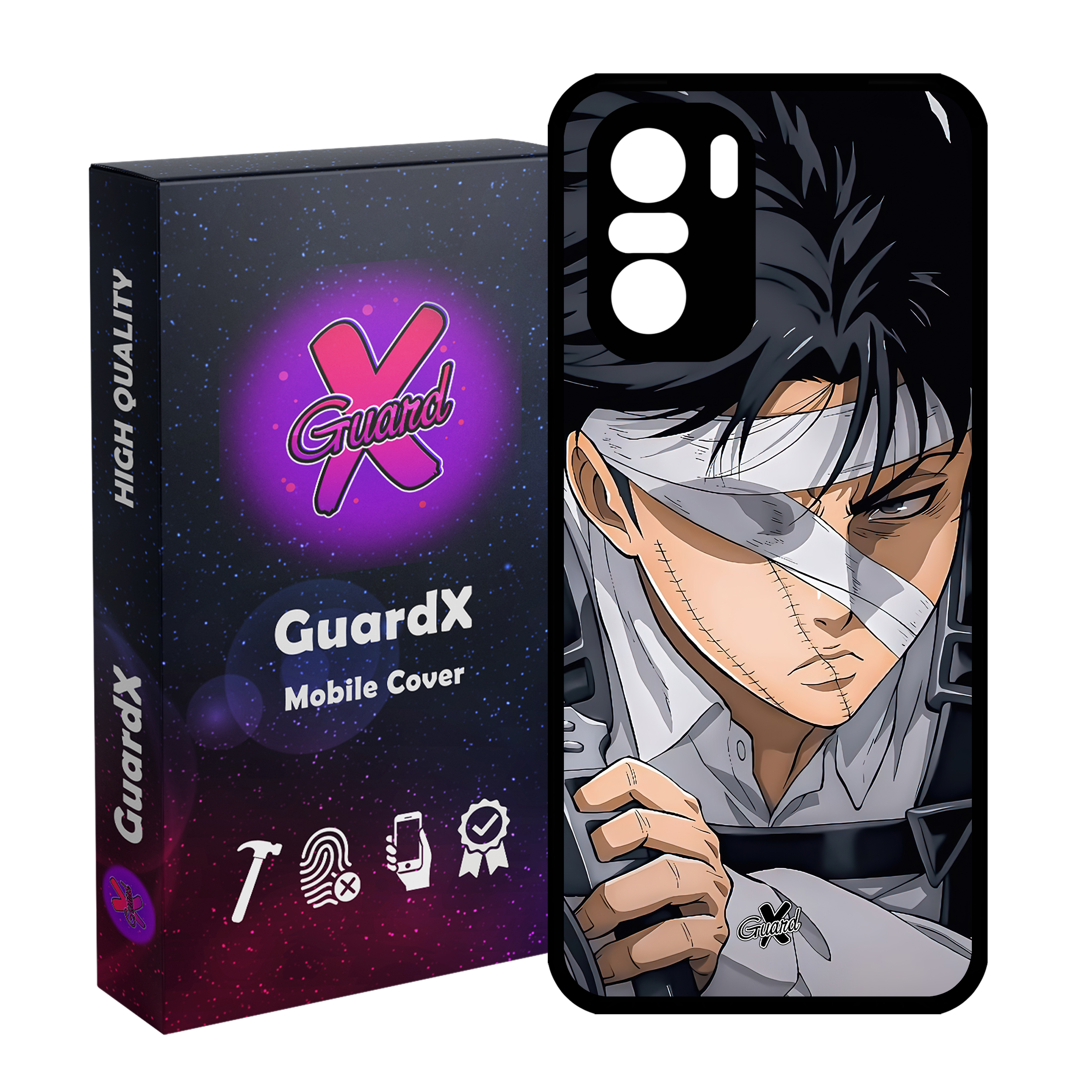 کاور گارد ایکس طرح لیوای انیمه مدل Glass10569 مناسب برای گوشی موبایل شیائومی Poco F3/MI 11X/MI 11X Pro/Redmi K40/K40 Pro