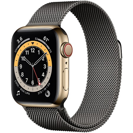 اپل واچ سری 6 با بند میلانس لوپ مشکی 44 میلیمتری &#8211; Apple watch milanese loop black
