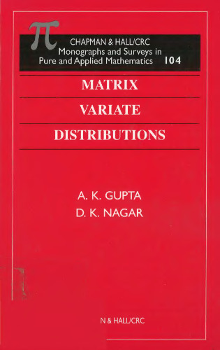 خرید و دانلود نسخه کامل کتاب Matrix Variate Distributions
