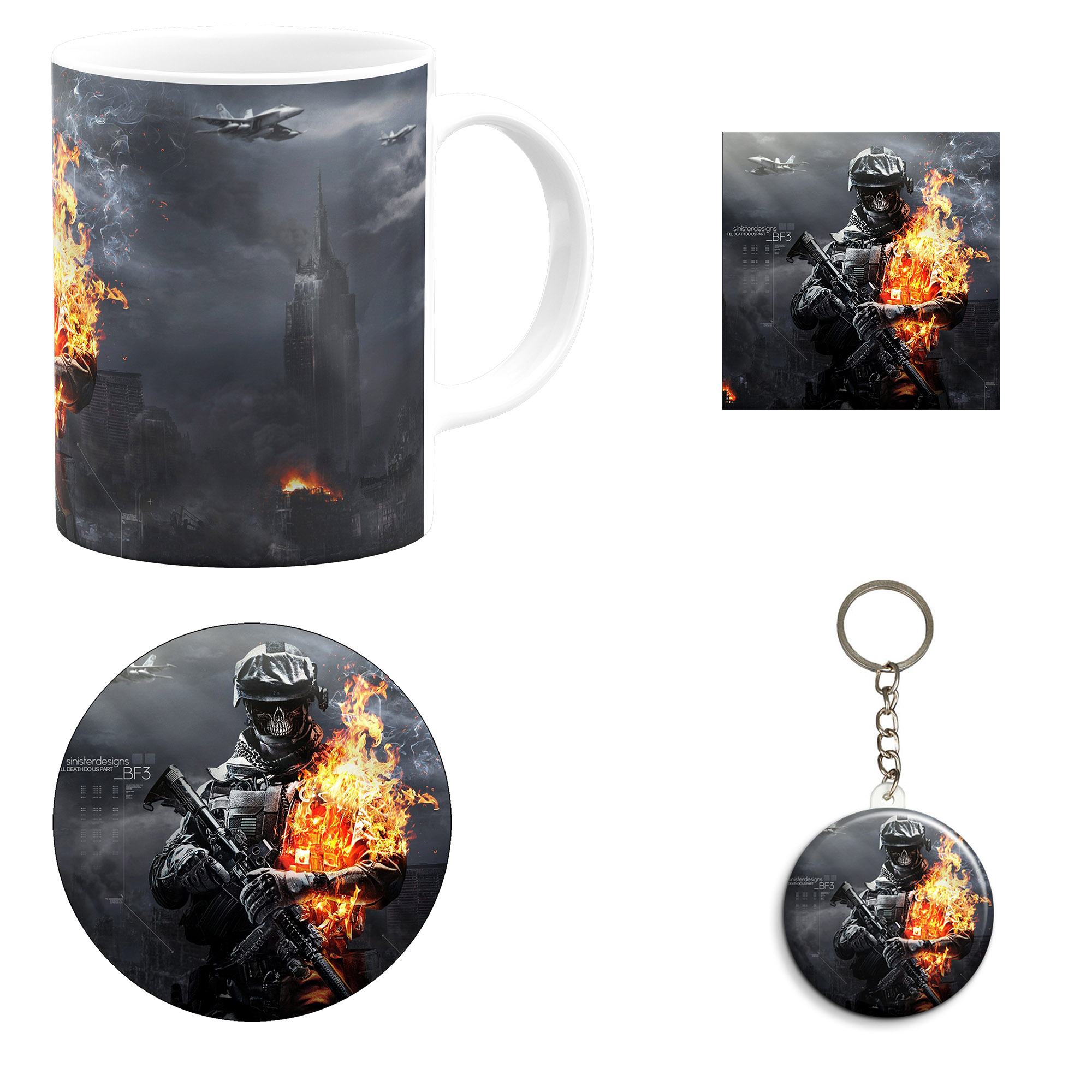 ست هدیه ماگ مدل بازی کال اف دیوتی طرح call of duty کد M1