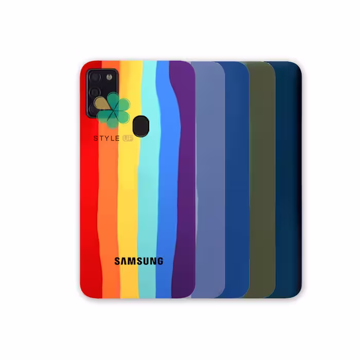 قاب سیلیکونی گوشی سامسونگ Samsung Galaxy A21s مدل رنگین کمان