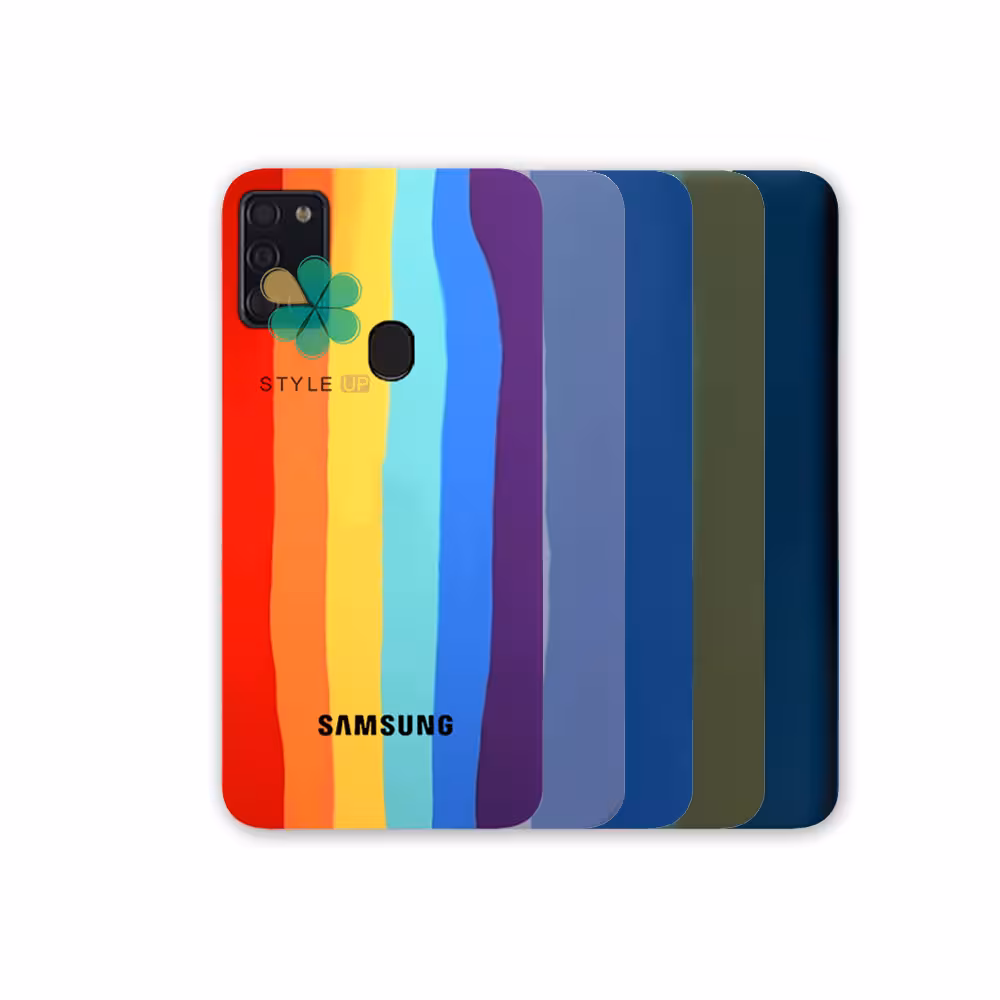 قاب سیلیکونی گوشی سامسونگ Samsung Galaxy A21s مدل رنگین کمان