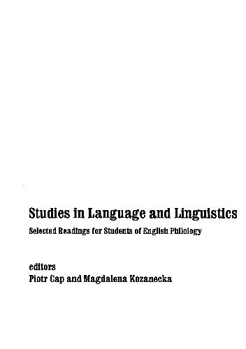 خرید و دانلود نسخه کامل کتاب Studies in Language and Linguistics