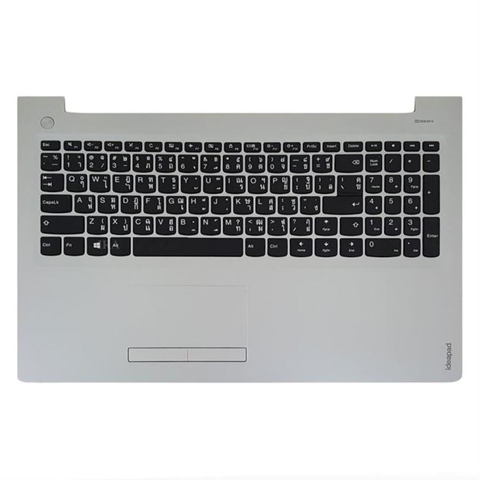 کیبورد لپ تاپ لنوو مدل IdeaPad 310 15 مشکی با قاب C نقره ای به همراه تاچ پد