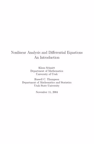 خرید و دانلود نسخه کامل کتاب Nonlinear Analysis and Differential Equations. An Introduction