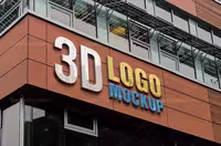 موکاپ لوگو 3D شرکتی | گرافیک با طعم تربچه