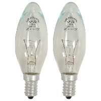 لامپ شمعی 40 وات پارس مدل شفاف پایه E14 بسته 2 عددی