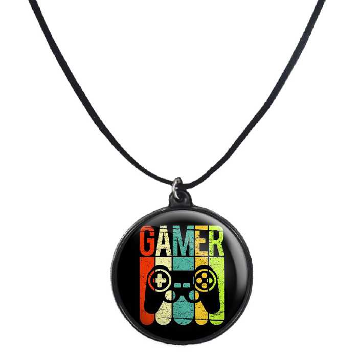 گردنبند پرمانه طرح گیمر کد pmb.1756 مدل دو طرفه