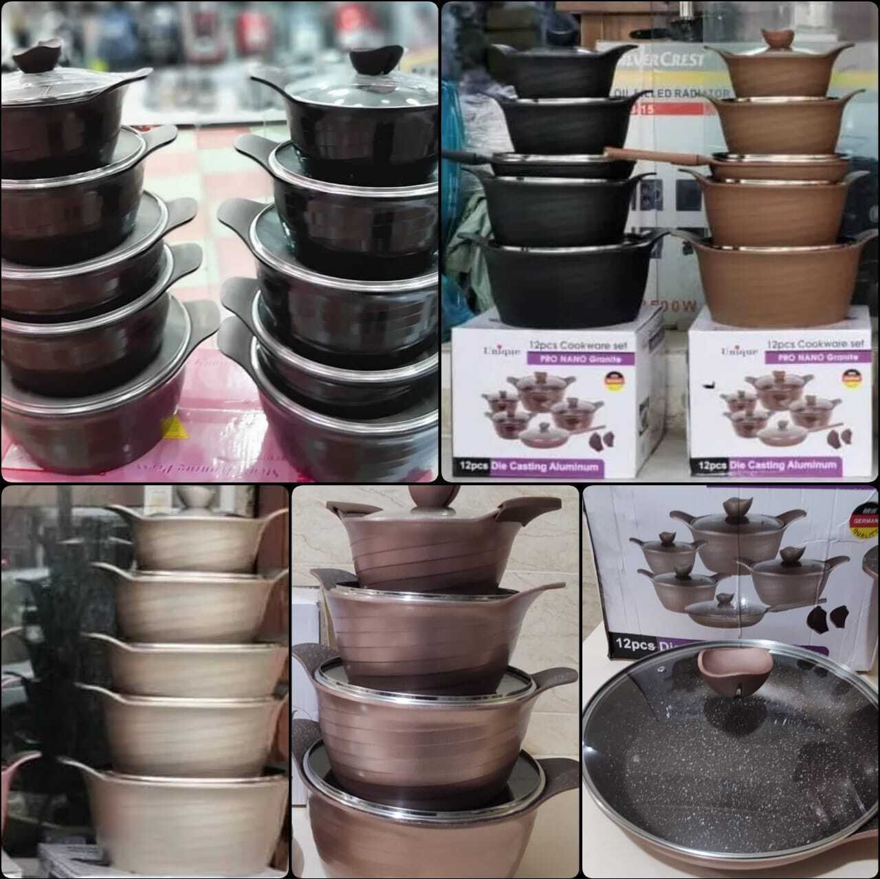 سرویس قابلمه 12 پارچه گرانیتی مارک یونیک لبخندی