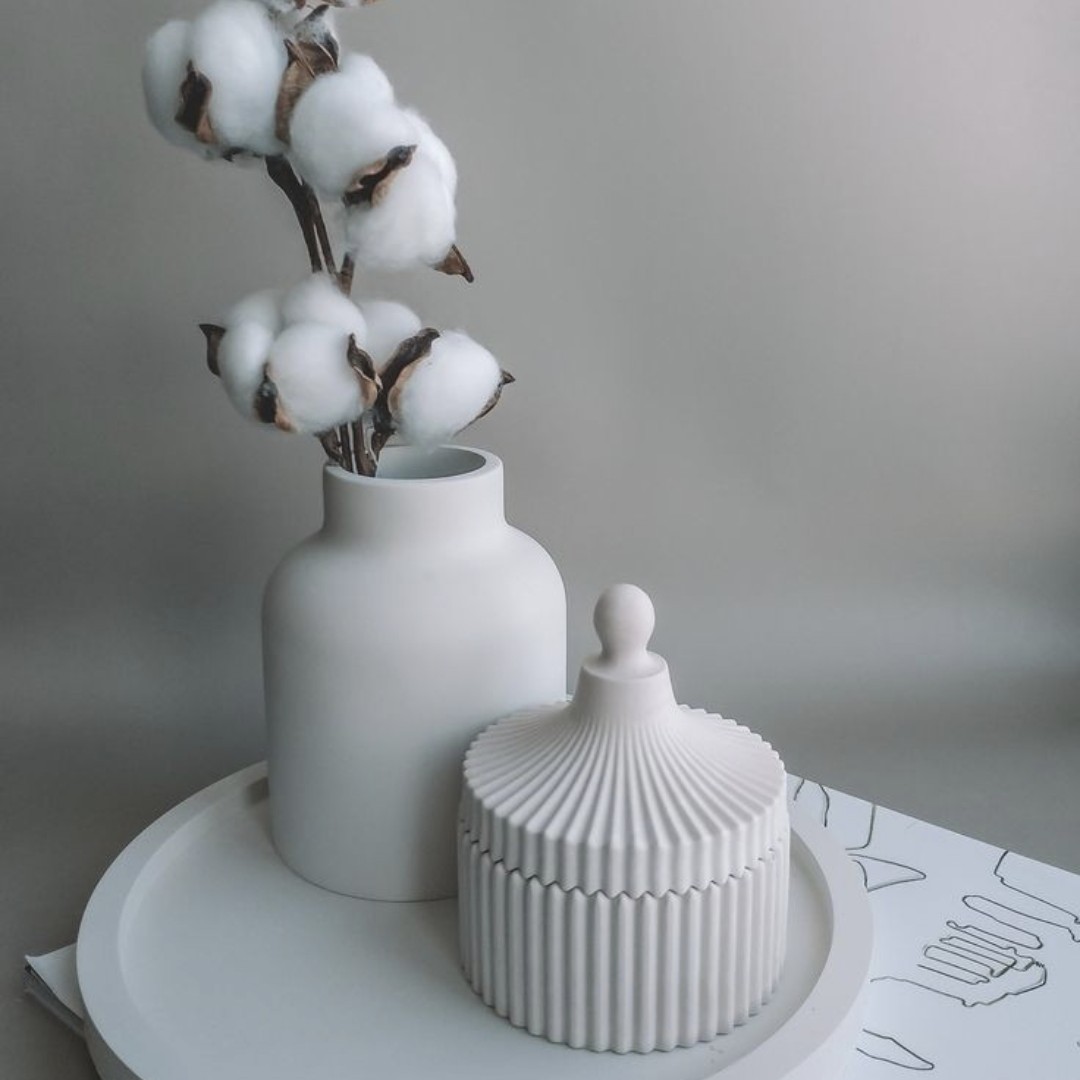 شمع طرح قندان سفالی و سنگی