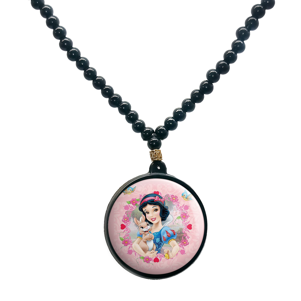 گردنبند پرمانه طرح پرنسس ها کد pmd.4948 مدل دو طرفه