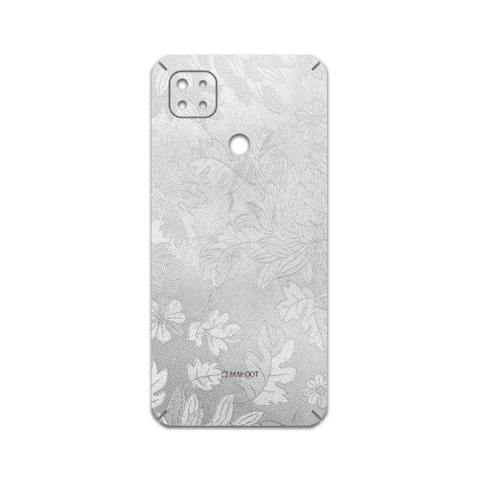 برچسب پوششی ماهوت مدل Silver-Wildflower مناسب برای گوشی موبایل شیائومی Redmi 9C NFC