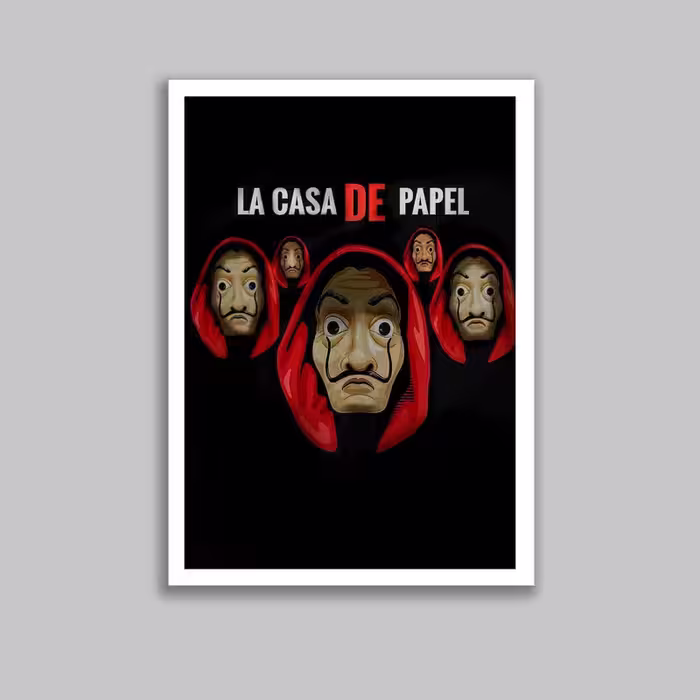 تابلو مدل سریال خانه کاغذی Money Heist کد LA-G10662