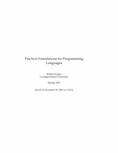 خرید و دانلود نسخه کامل کتاب Practical foundations for programming languages