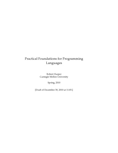 خرید و دانلود نسخه کامل کتاب Practical foundations for programming languages