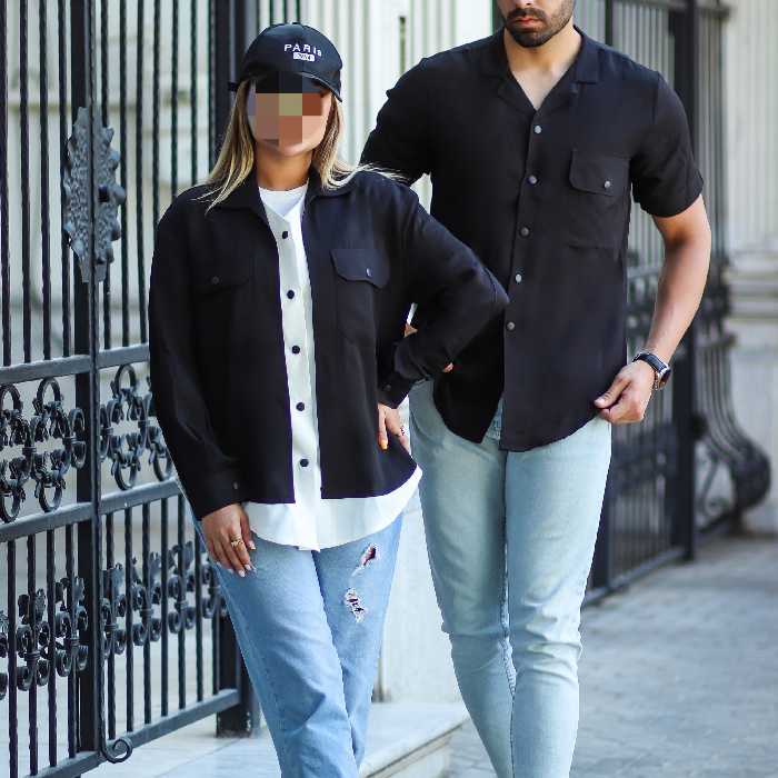 ست دو عددی شومیز زنانه پیراهن مردانه ست لینن