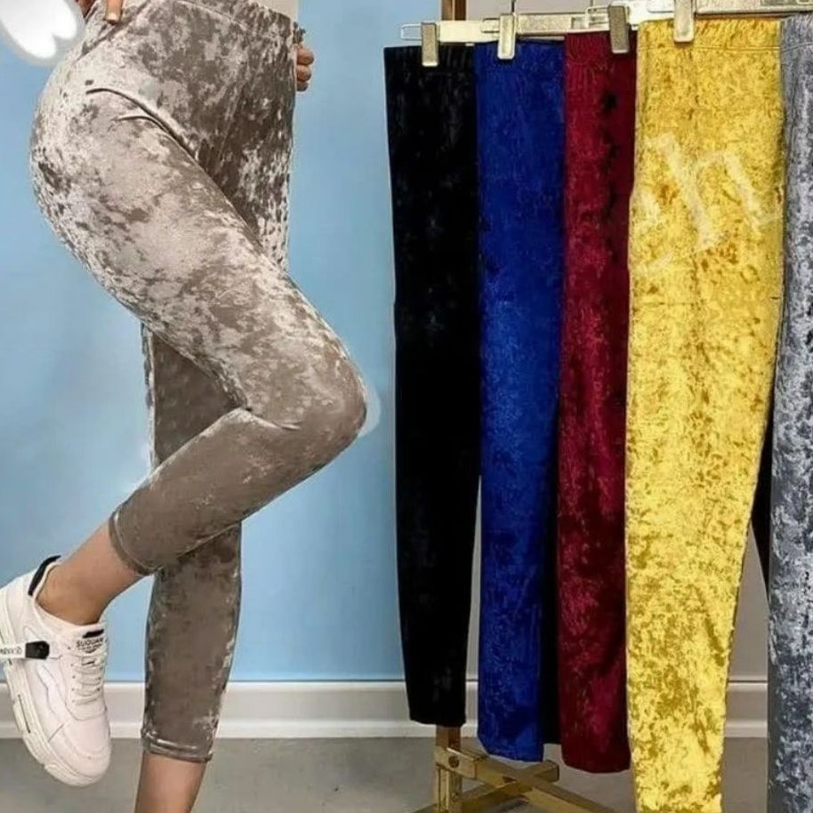 شلوار مخمل آینه ای