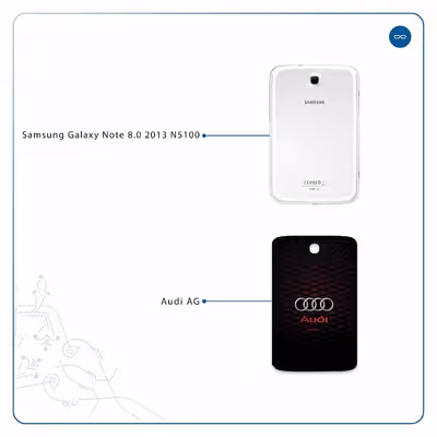 برچسب پوششی ماهوت مدل Audi AG مناسب برای تبلت سامسونگ Galaxy Note 8.0 2013 N5100