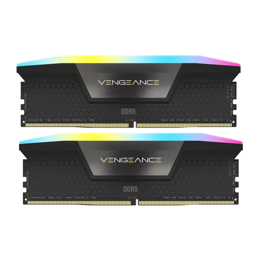 رم دسکتاپ DDR5 دو کاناله 6000 مگاهرتز CL38 کورسیر مدل VENGEANCE RGB ظرفیت 64 گیگابایت