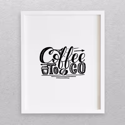 تابلو مدل نوشته انگلیسی طرح COFFEE کد 717