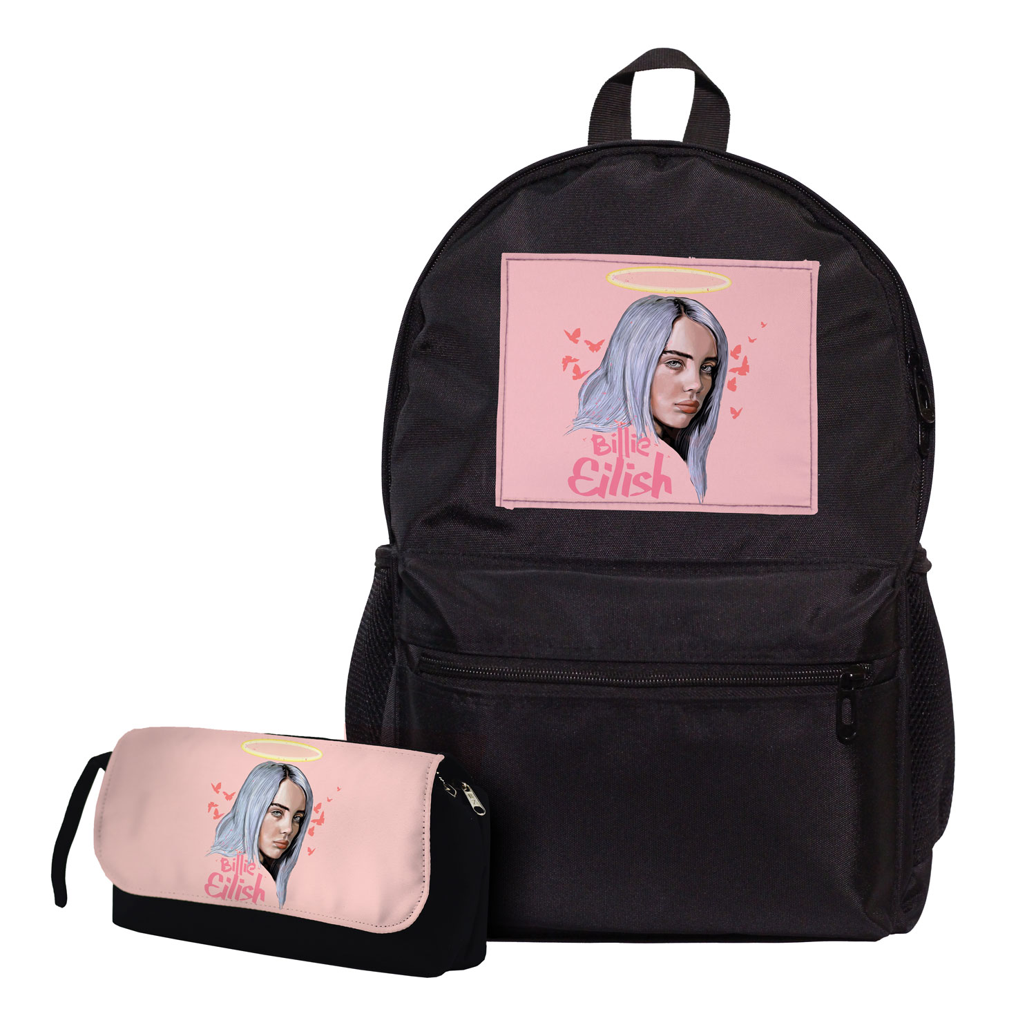 کوله پشتی طرح Billie Eilish کد 7066 به همراه جامدادی