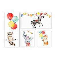 تابلو بوم میلا طرح سیرک کد 99002 مجموعه 4 عددی