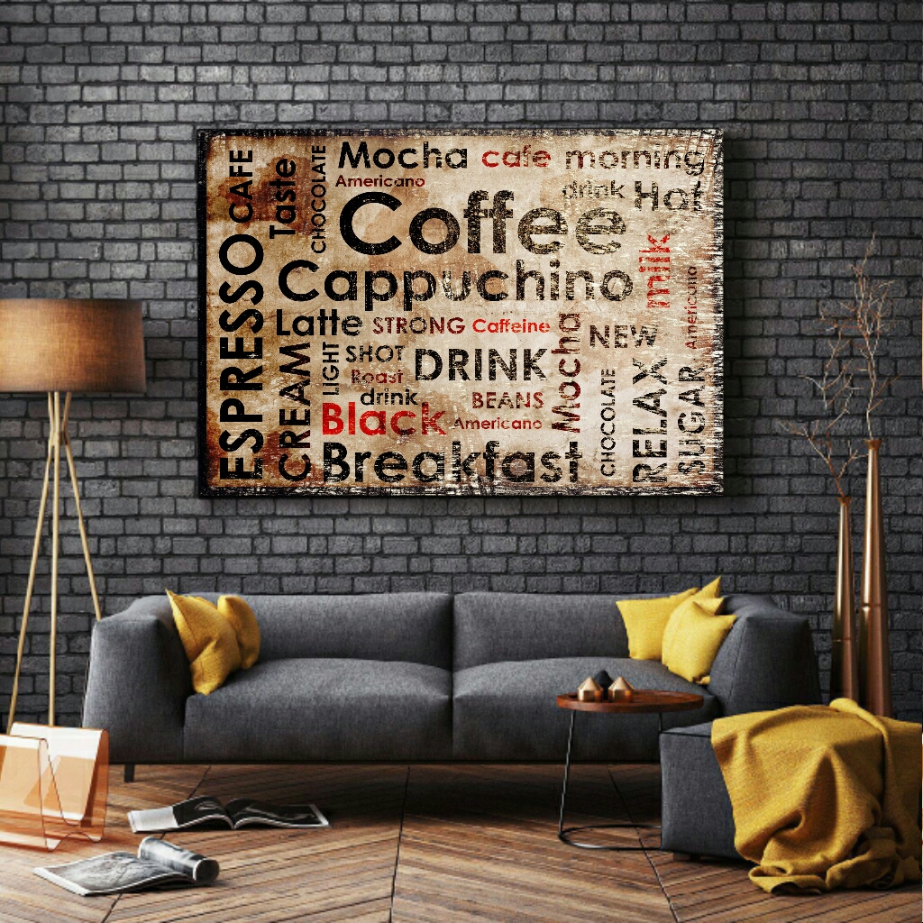  تابلو بوم طرح قهوه کدBH716