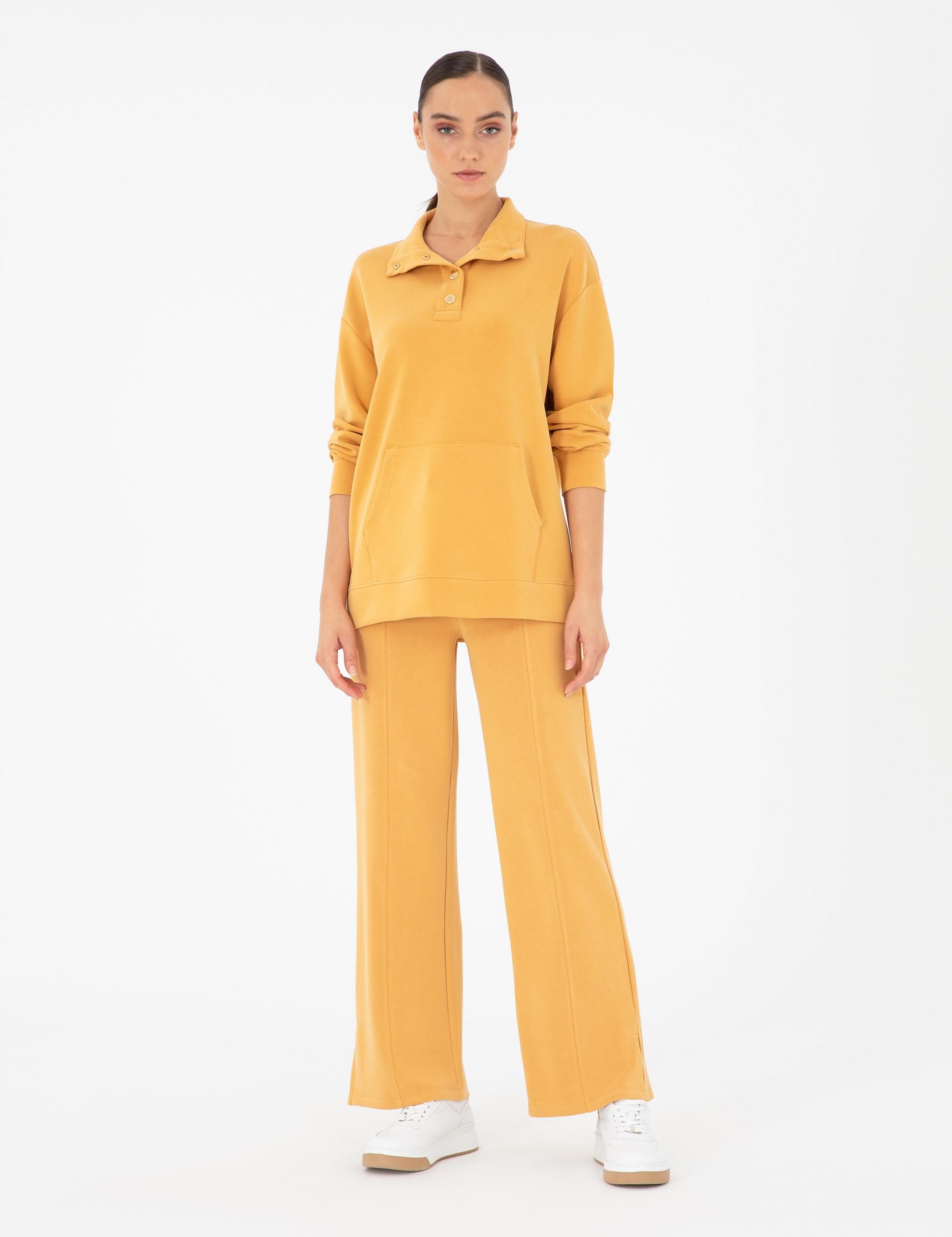 شلوار راحتی زنانه زعفرانی پیرکاردین