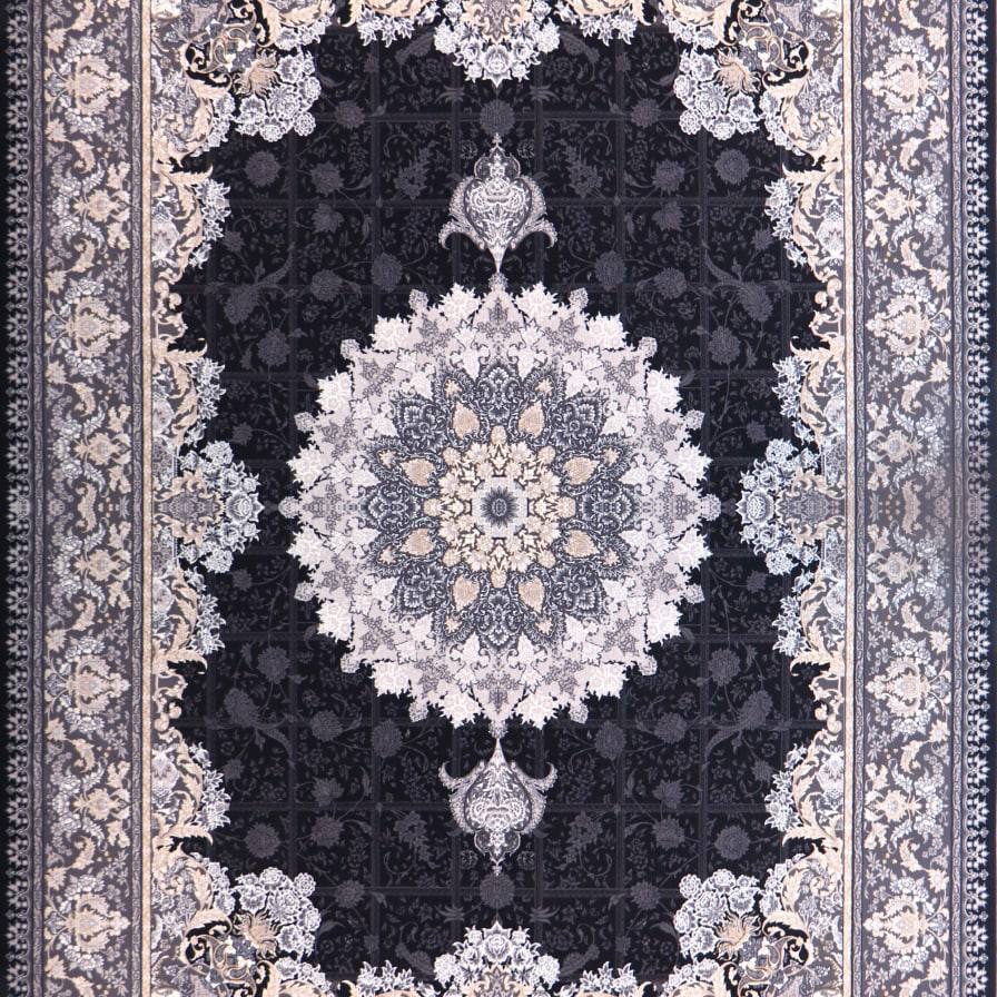 فرش  اکرلیک  9 متری 700 شانه طرح حنانه رنگ سرمه ای کد N290