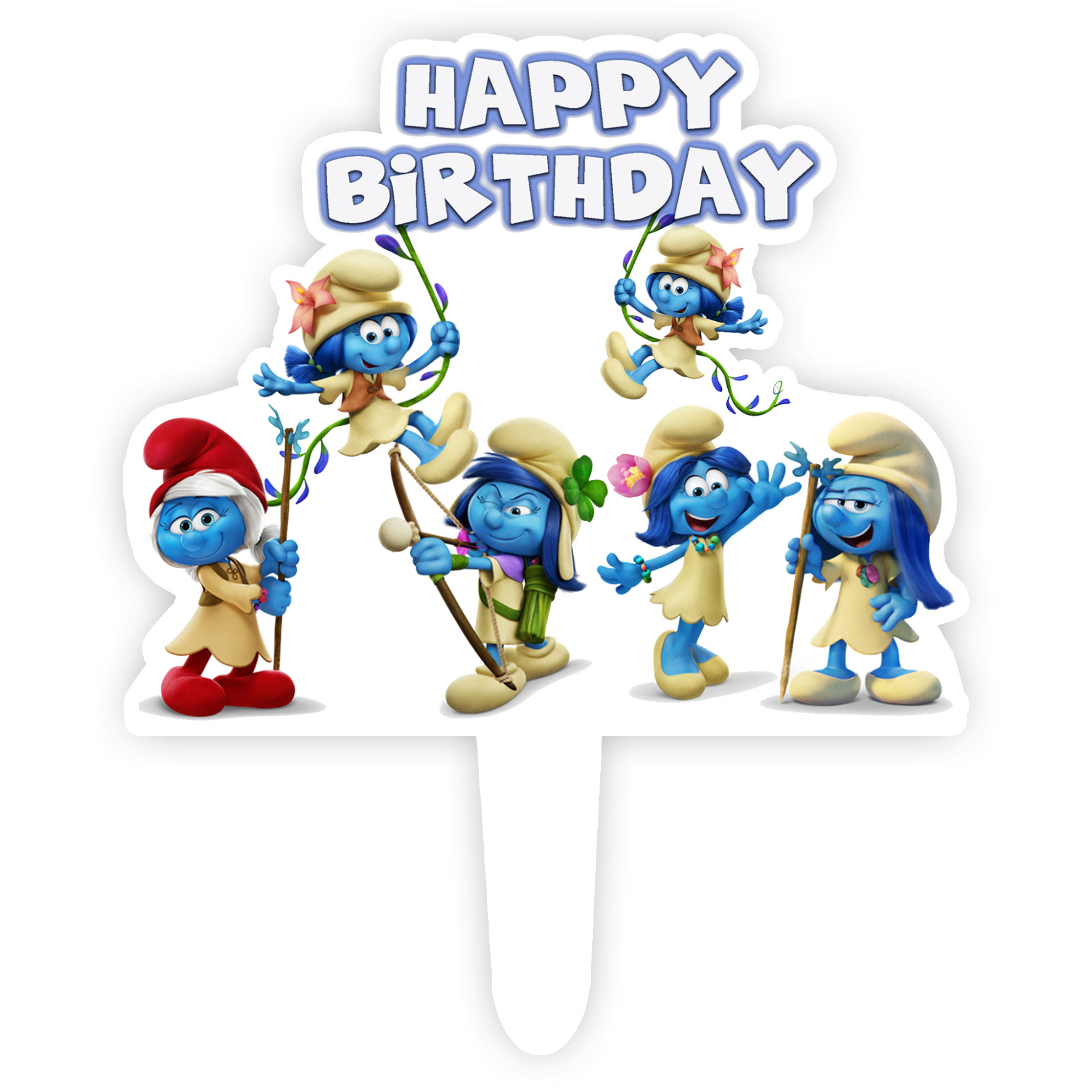    تاپر کیک طرح اسمورف ها کد R559