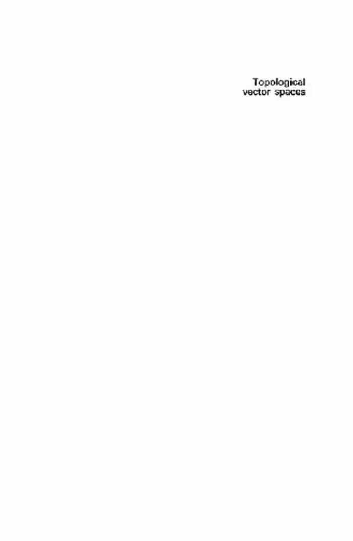 خرید و دانلود نسخه کامل کتاب Topological vector spaces