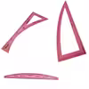 گونیا و خط کش مولر خیاطی زمرد کد 1487 مجموعه 3 عددی